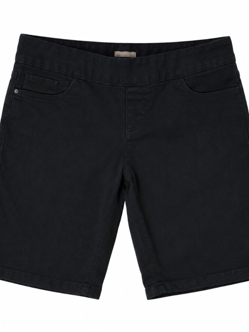 Black Women's Bermuda Shorts stretch size 14 black demin pul on stretch